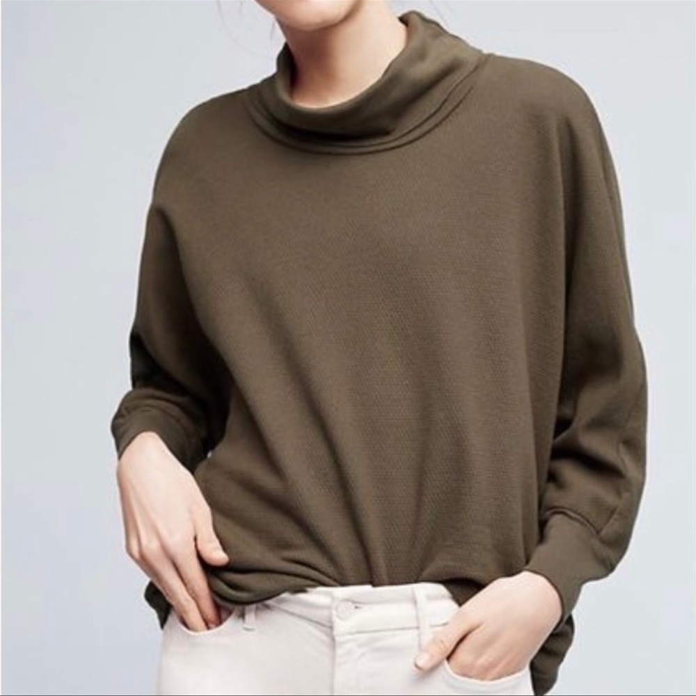 Anthropologie Stateside Bente Cowl Neck 3/4 Sleeve Pullover Sweater Size Large - Picture 3 of 12
